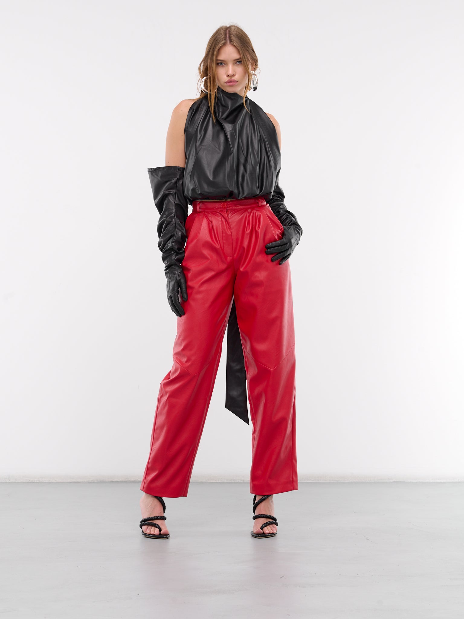 Vegan Leather Pants (PANTS1RED-VL-RED)