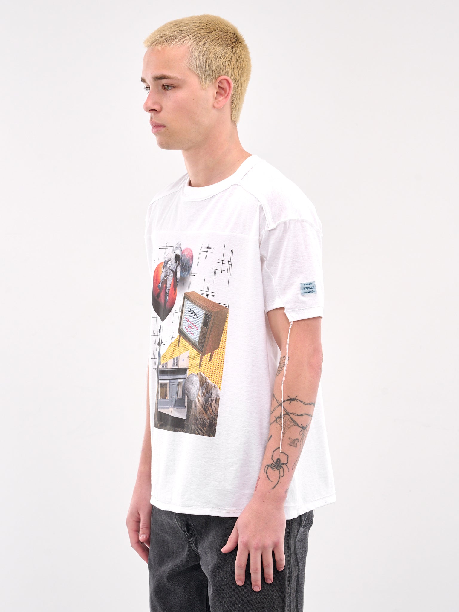 Paris Flyer Deconstructed Tee (PARIS-FLYER-WHITE)