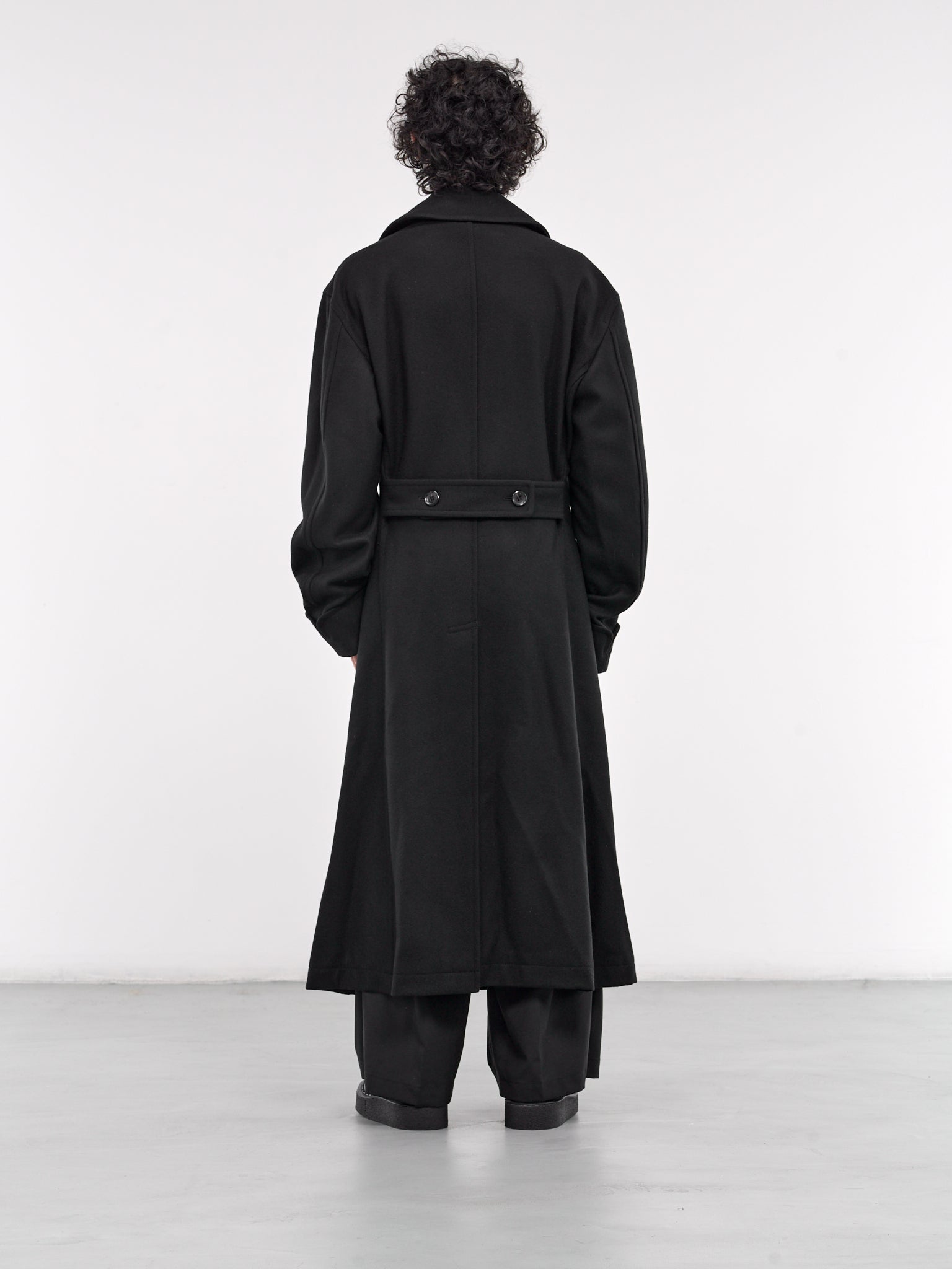 Double-Breasted Wool Coat (PN-C002-051-BLACK)