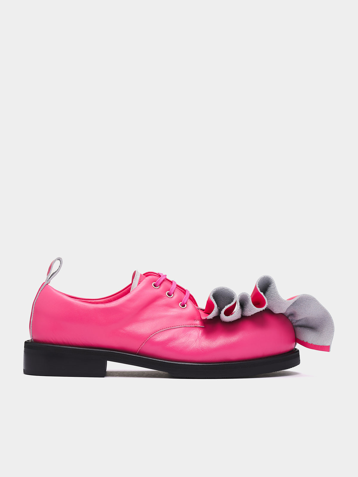 KLG Ruffled Leather Derbies (PO-K101-001-2-PINK)