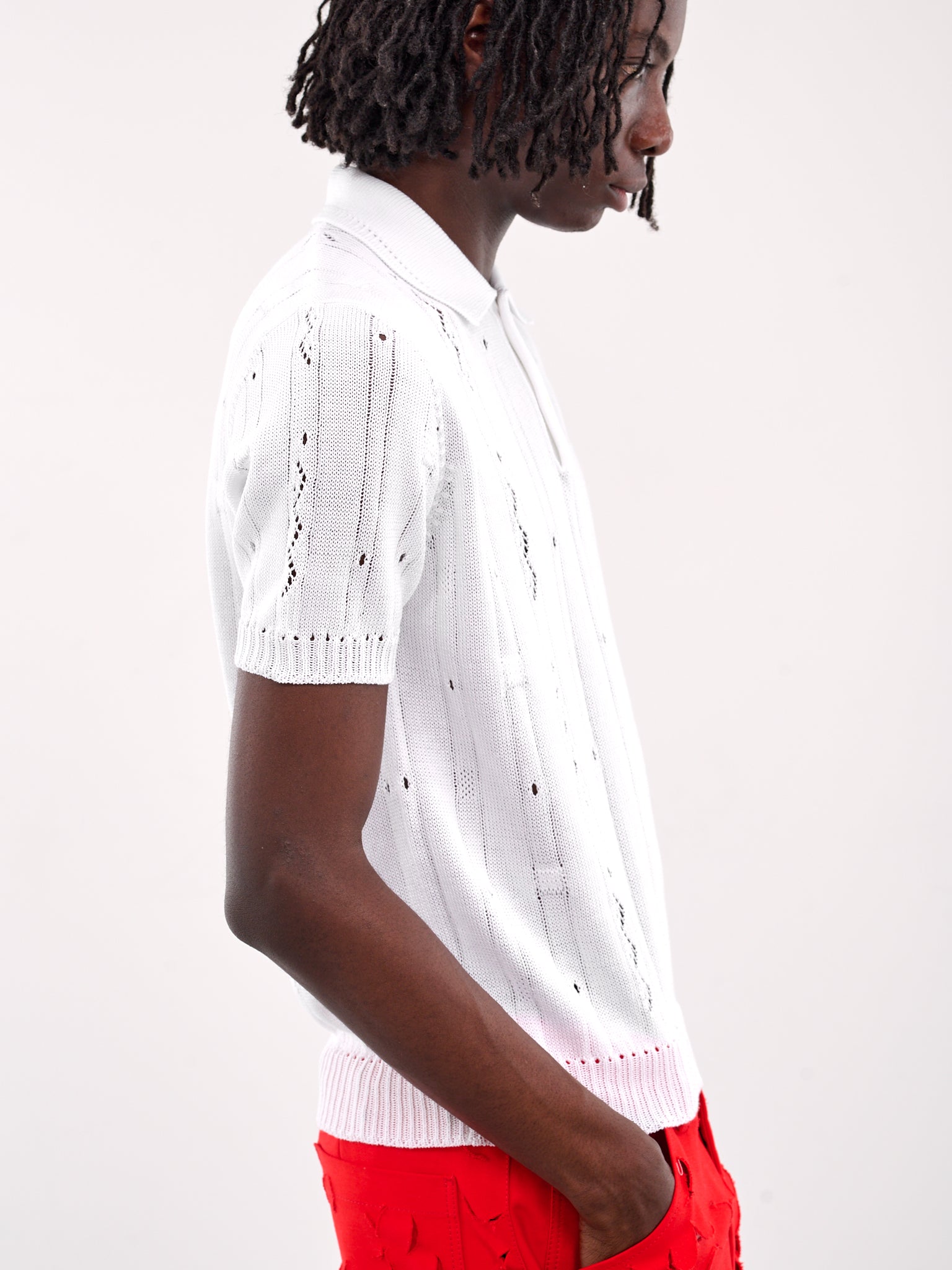 Knit Polo Shirt (POMG0073A0-UFCB30-WHITE)