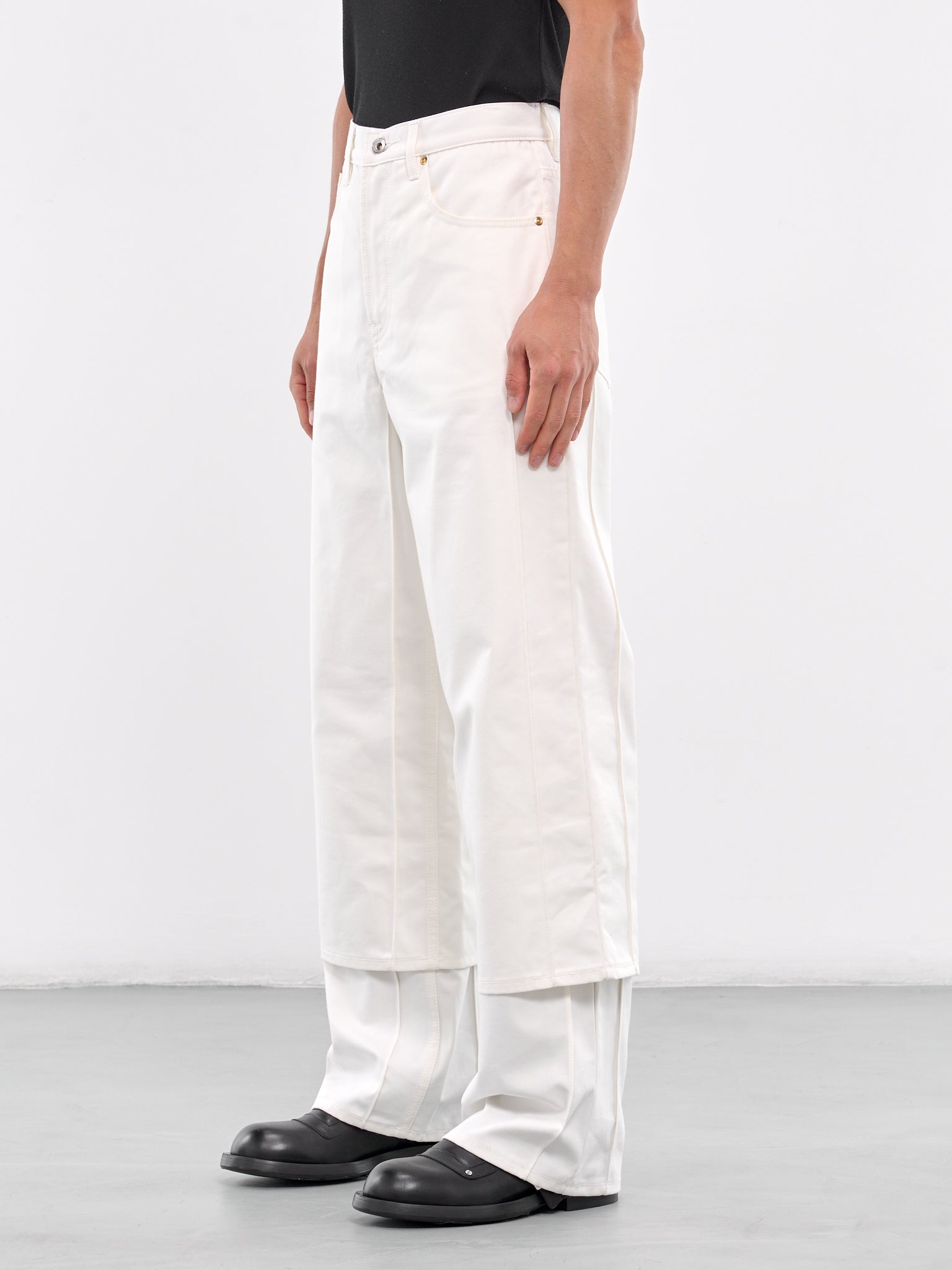 Layered Trousers (PT-CB2-654-030-WHITE)