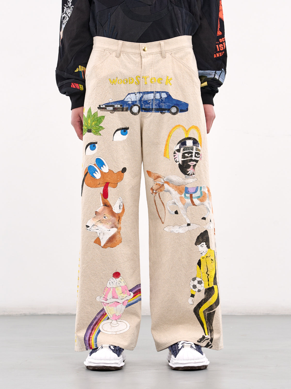 Hand-Painted Engineer Pants (PT-SV-NGS-1007-BEIGE)