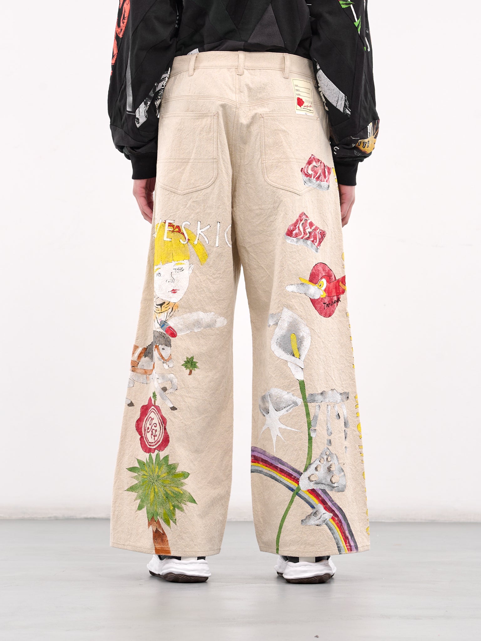 Hand-Painted Engineer Pants (PT-SV-NGS-1007-BEIGE)