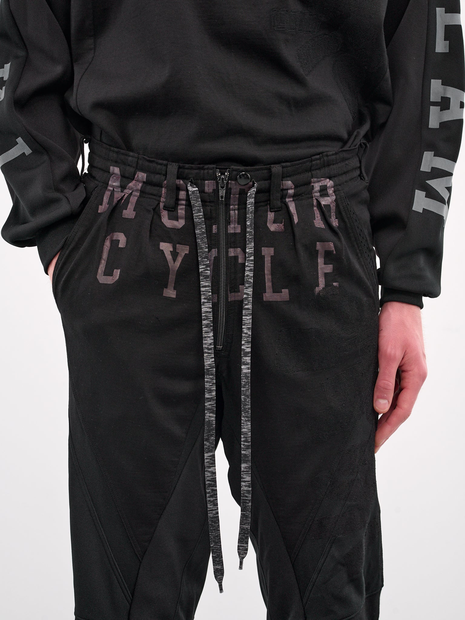 Graphic Paneled Trousers (PT-SV-NGS-1009-BLACK)