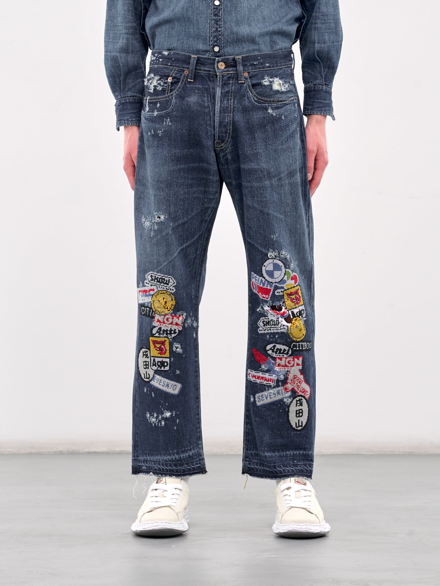 Graphic Denim Jeans (PT-SV-NGS-1010-INDIGO)