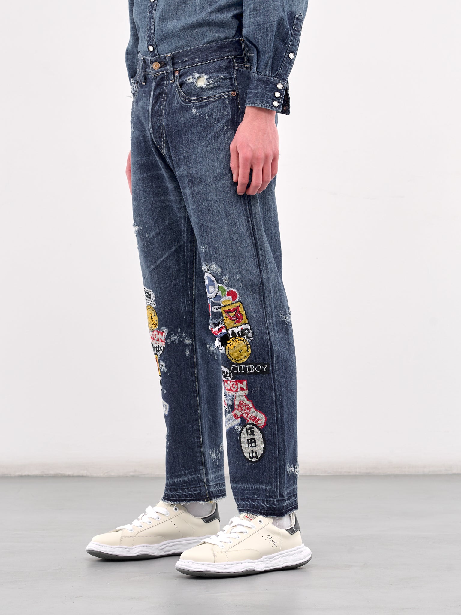 Graphic Denim Jeans (PT-SV-NGS-1010-INDIGO)