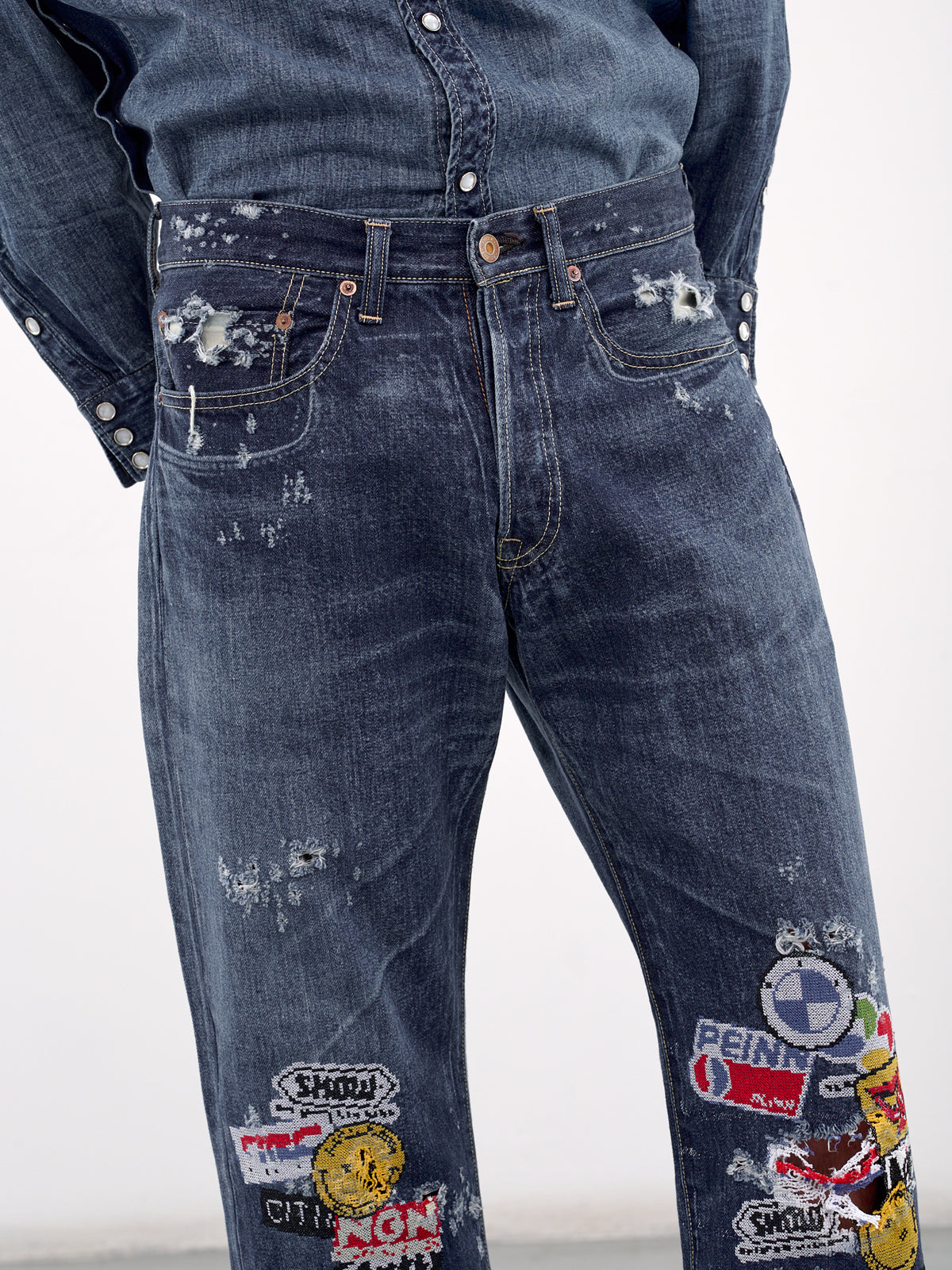 Graphic Denim Jeans (PT-SV-NGS-1010-INDIGO)