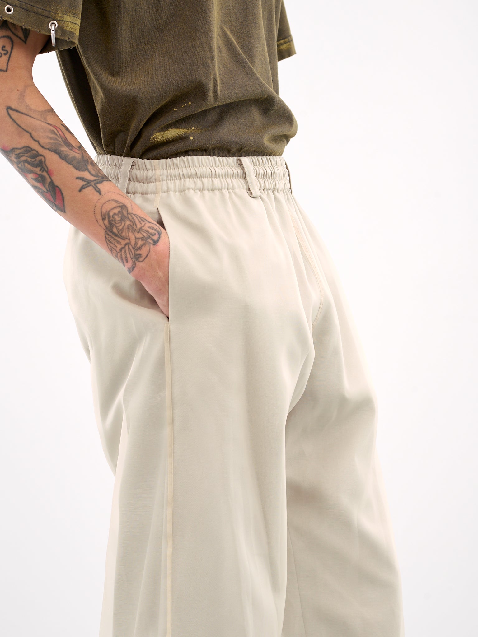 Layered Twist Trousers (PT0-25-268-BEIGE)