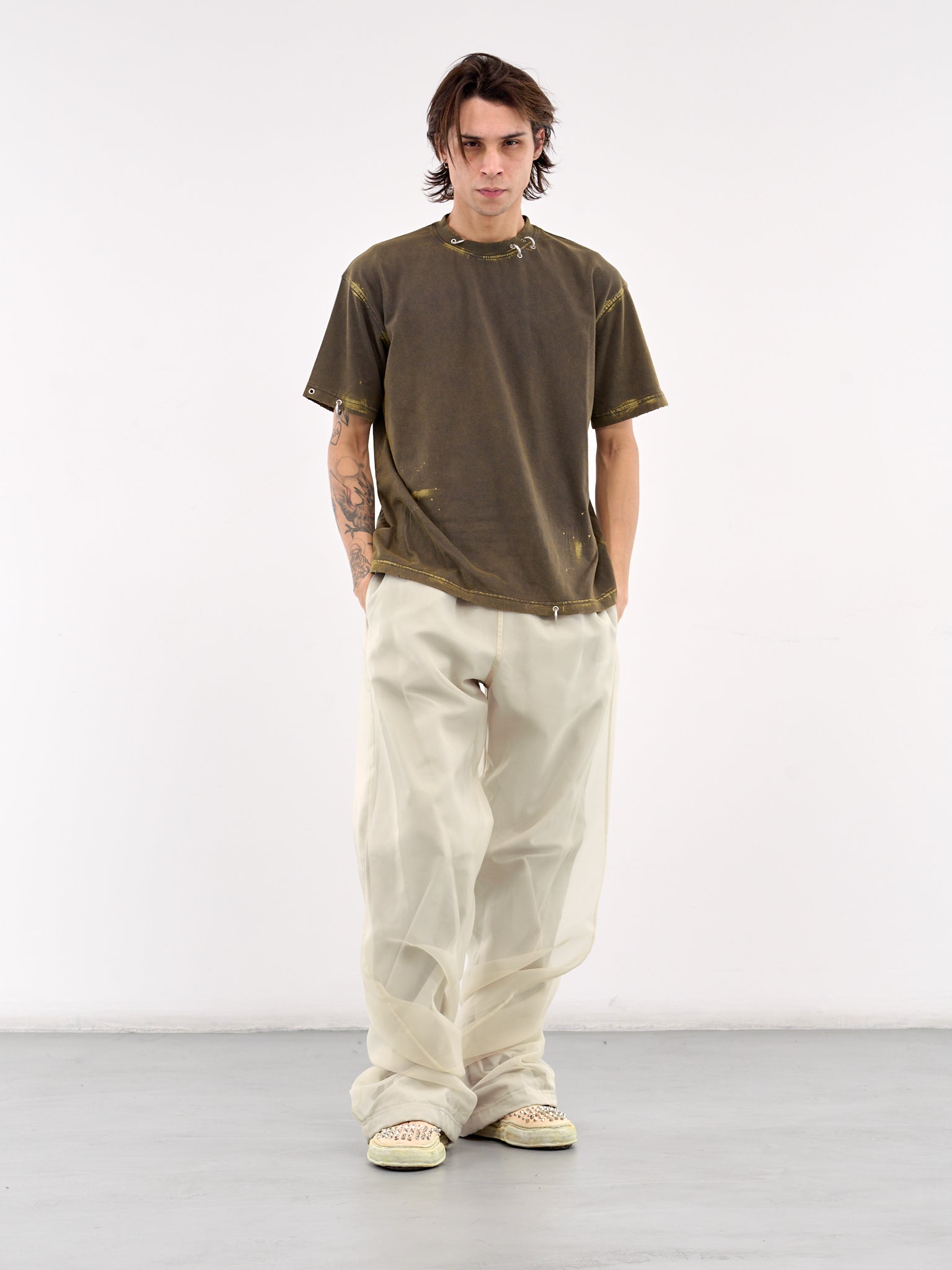 Layered Twist Trousers (PT0-25-268-BEIGE)