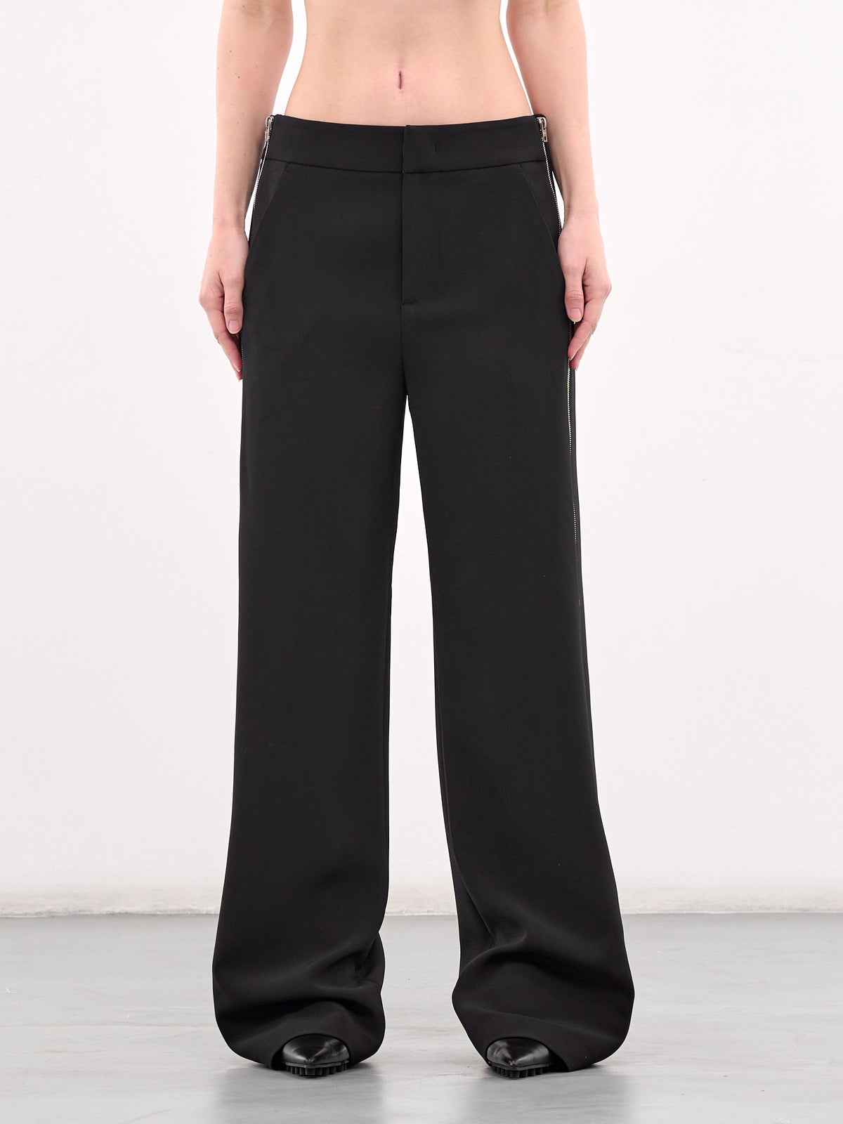 Side Zip Trousers (PT0-25-271-W-BLACK)