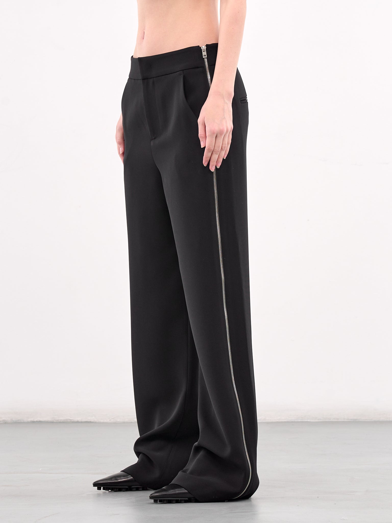 Side Zip Trousers (PT0-25-271-W-BLACK)