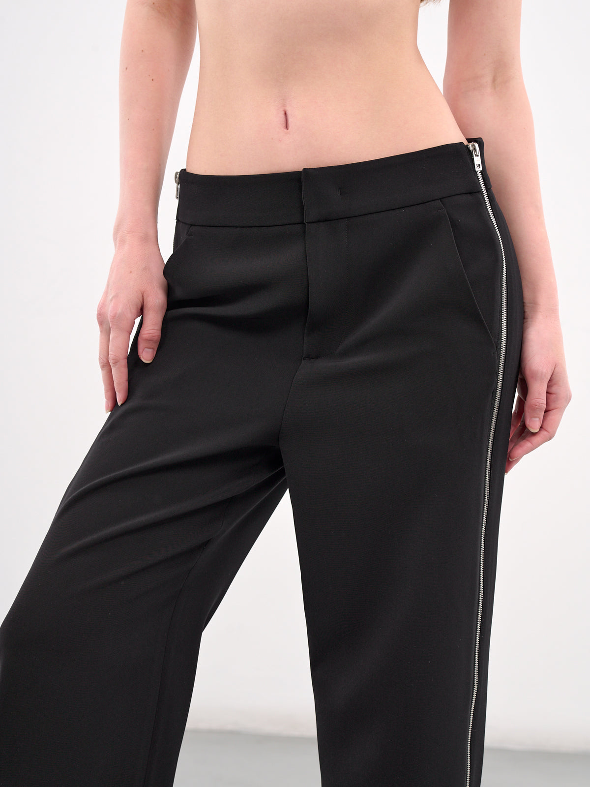 Side Zip Trousers (PT0-25-271-W-BLACK)