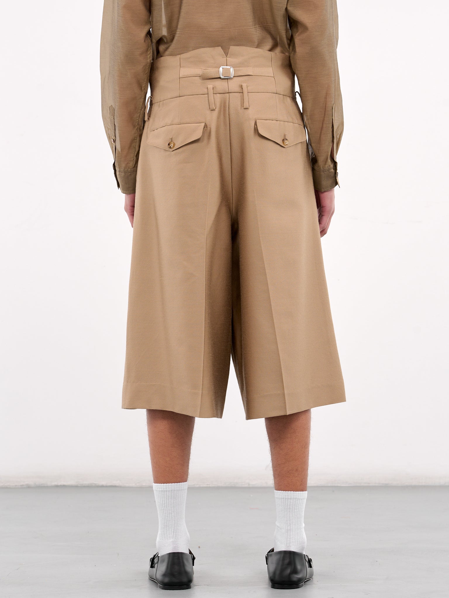 Wide Leg Trousers Shorts (PT022-BEIGE)