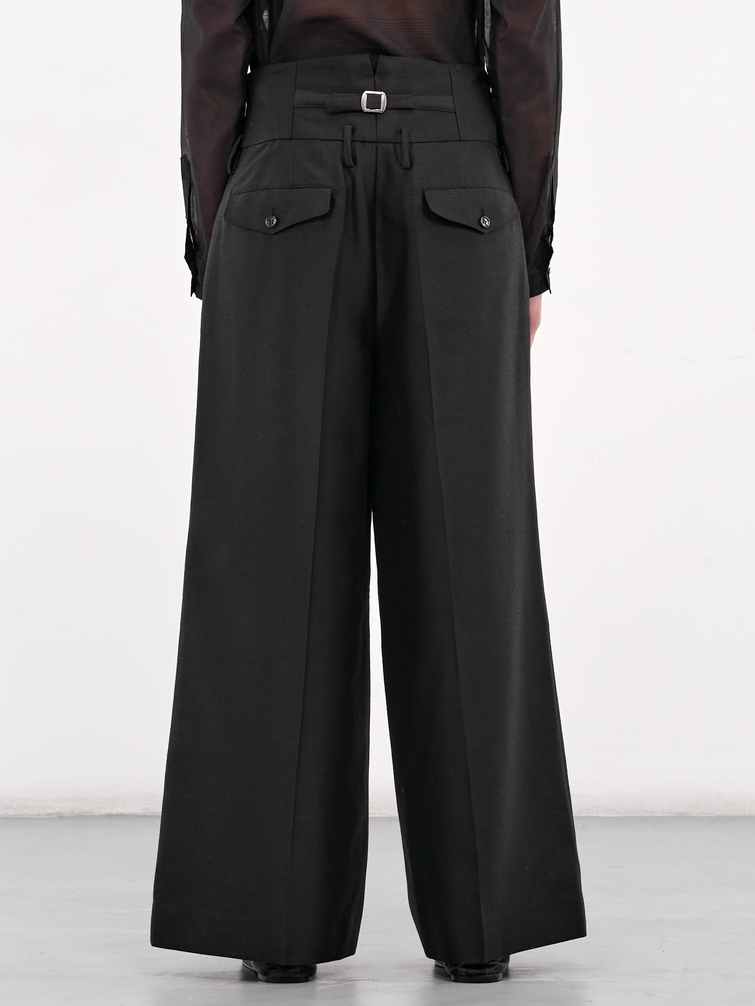 High-Waisted Wide Leg Trousers (PT0223-BLACK)