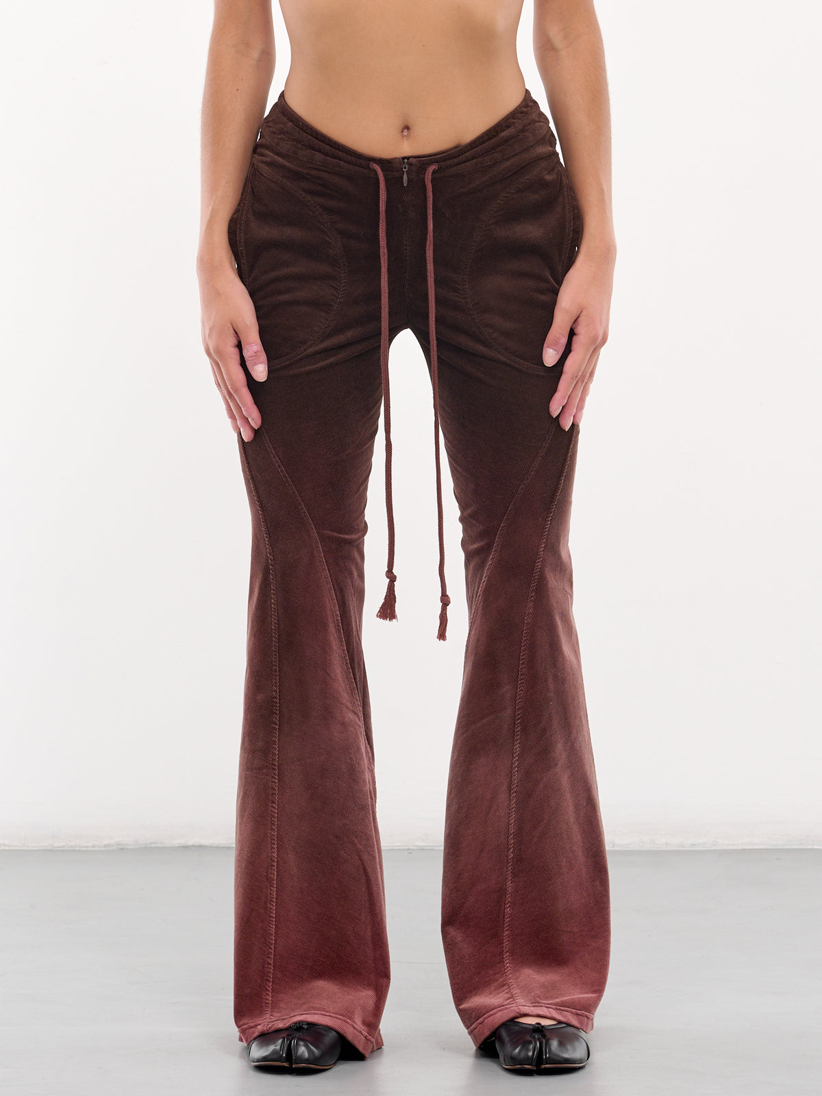 Flared Corduroy Trousers (PT06C1BR440-BROWN)