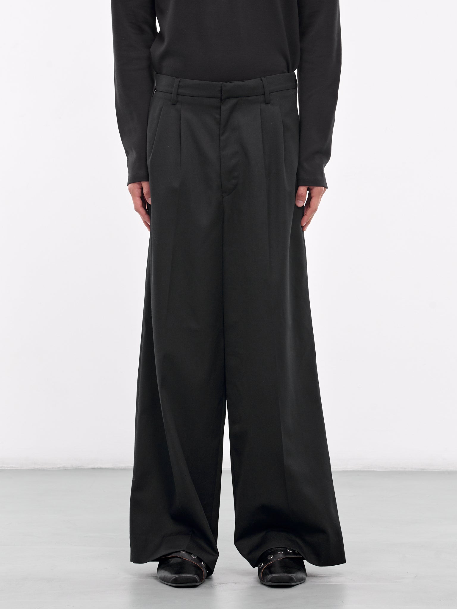 Wide Leg Trousers (PT1524-BLACK)