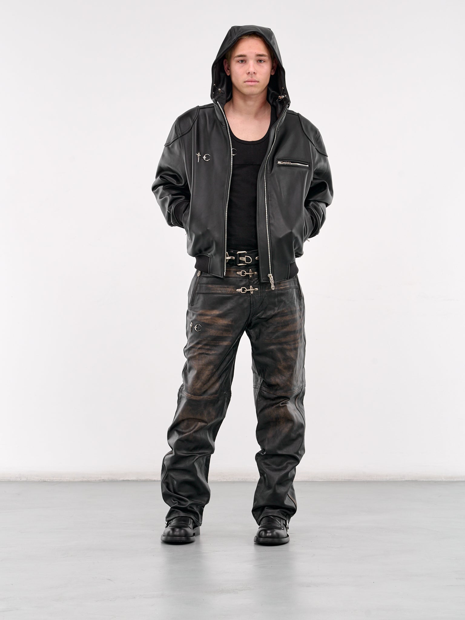 Slim Rock Leather Jacket (JP0201-BLACK)