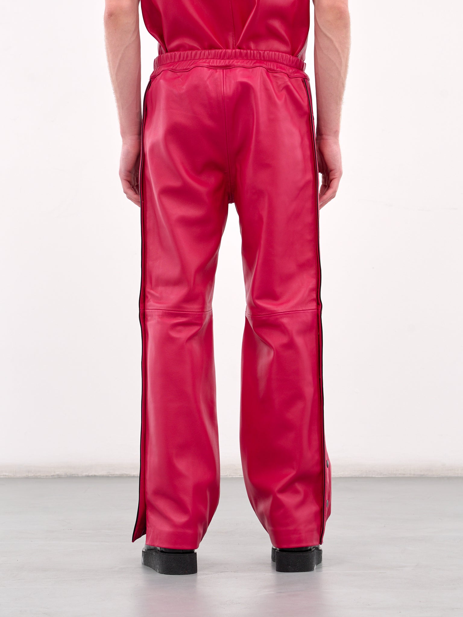 Leather Warm-Up Pants (PT37L-IN04-FUSCHIA)