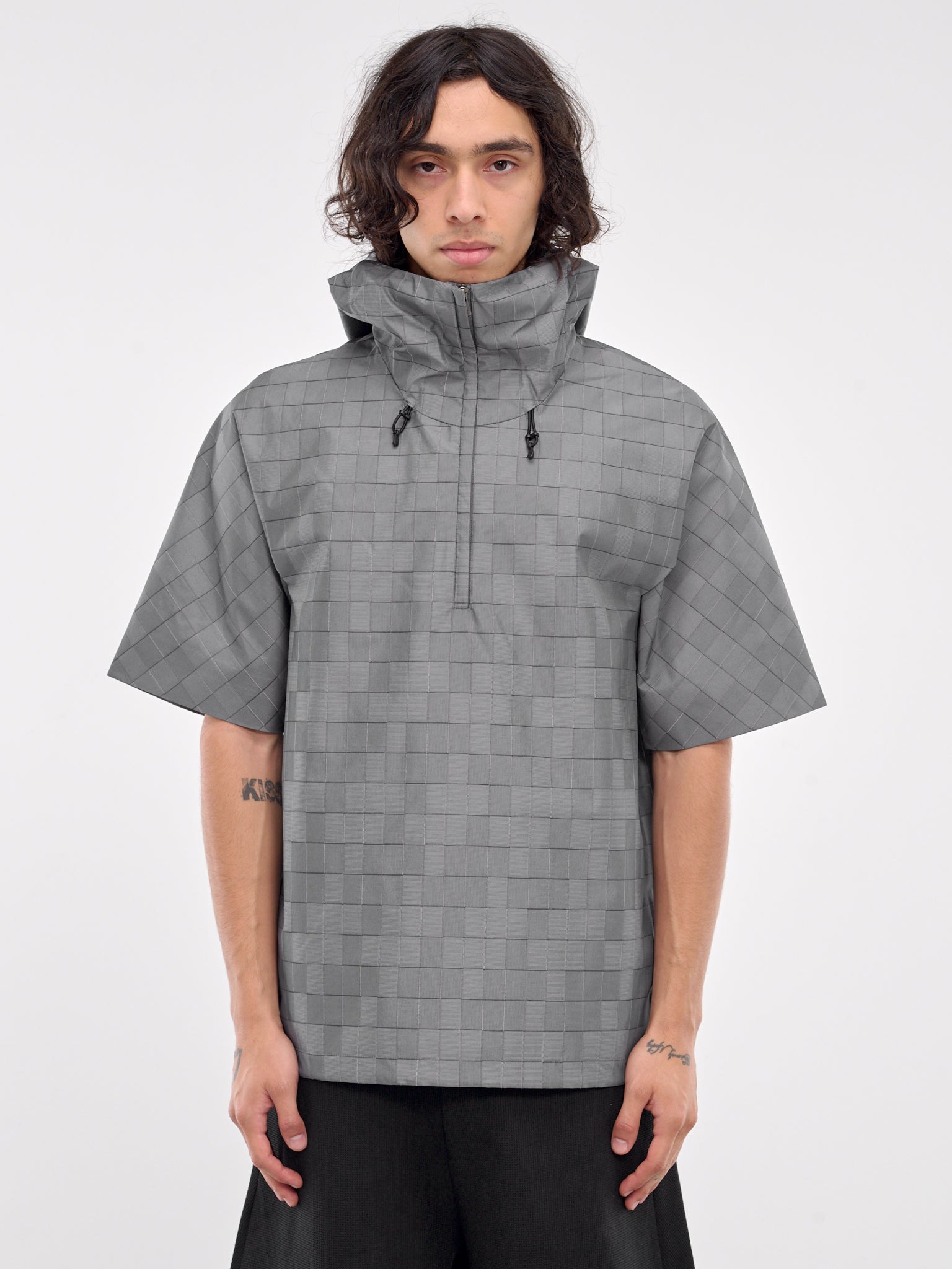 Morris Hood Shirt (PTKNSS01B-GREY-GRID)