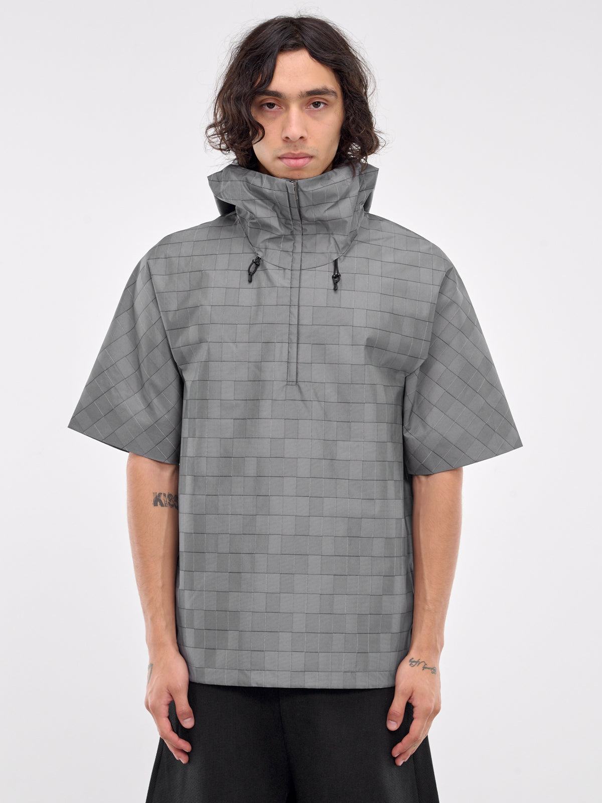 Morris Hood Shirt (PTKNSS01B-GREY-GRID)