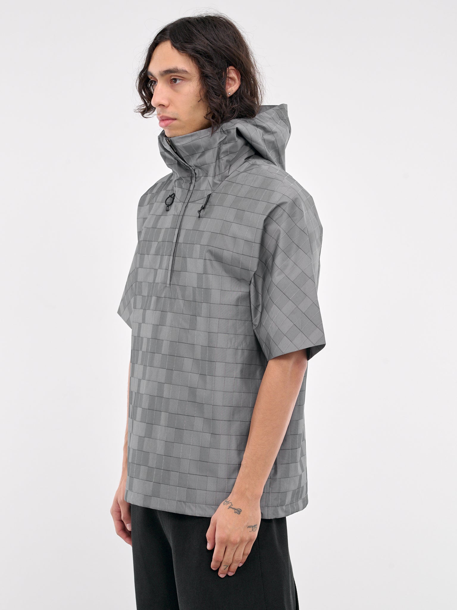 Morris Hood Shirt (PTKNSS01B-GREY-GRID)