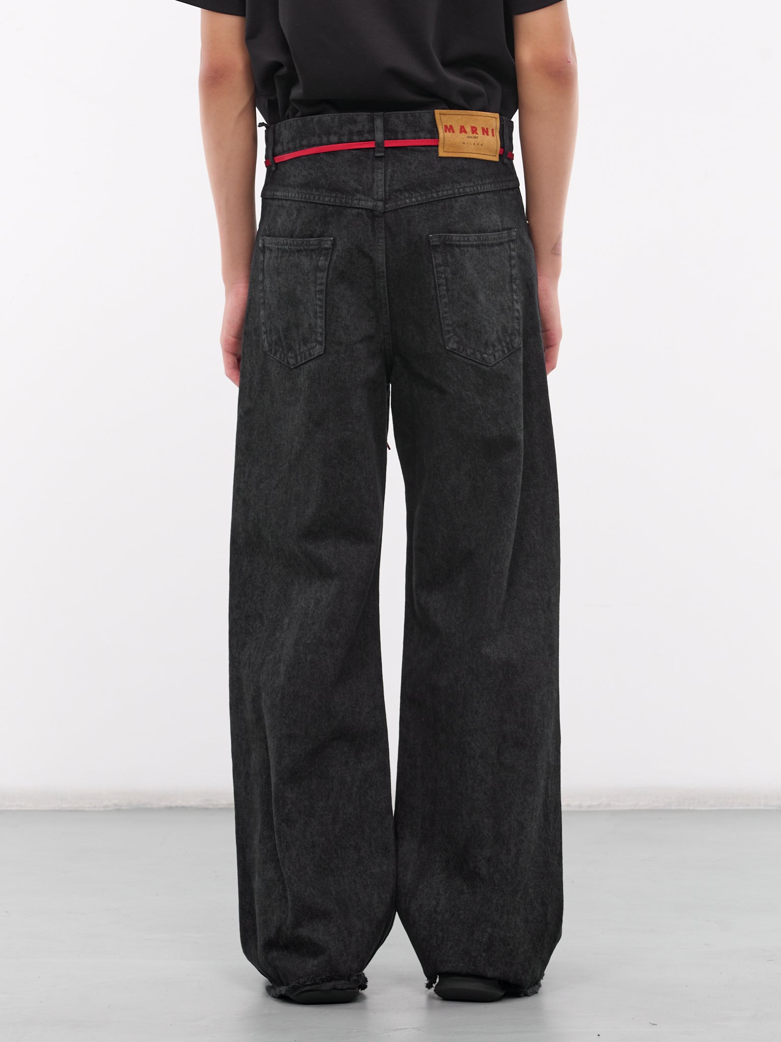 Drawstring Jeans (PUJU0019A0-USCV35-BLACK)