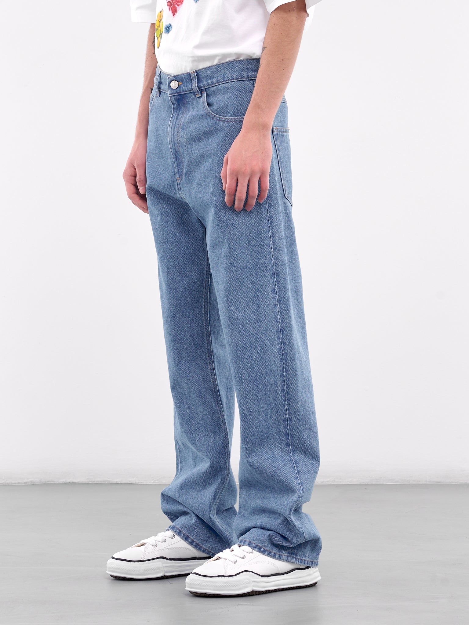 Wide Leg Denim Jeans (PUJU0021A2-USCW91-BLUE)