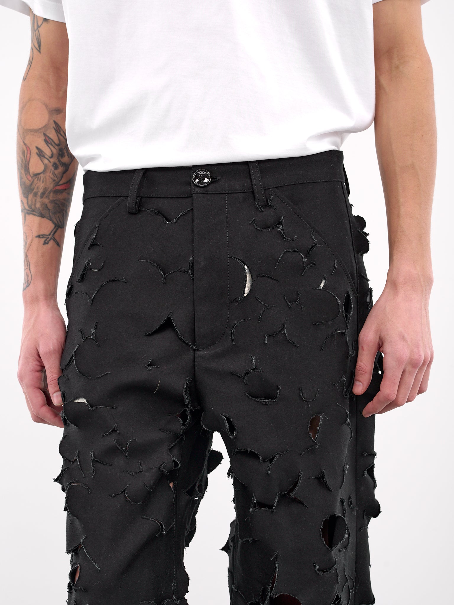 Laser Cut Trousers (PUMU0287S0-USR012-BLACK)