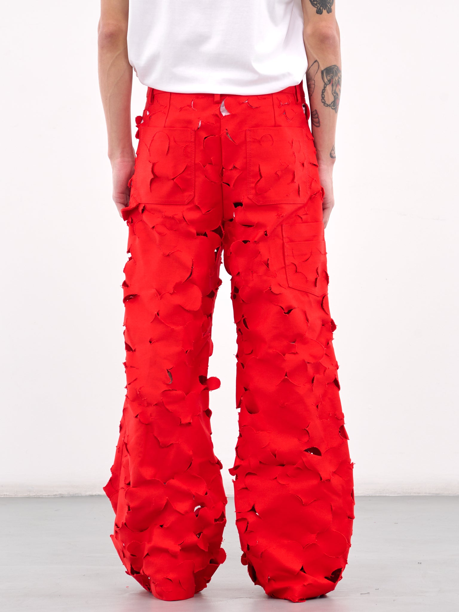 Laser Cut Trousers (PUMU0287S0-USR012-RED)