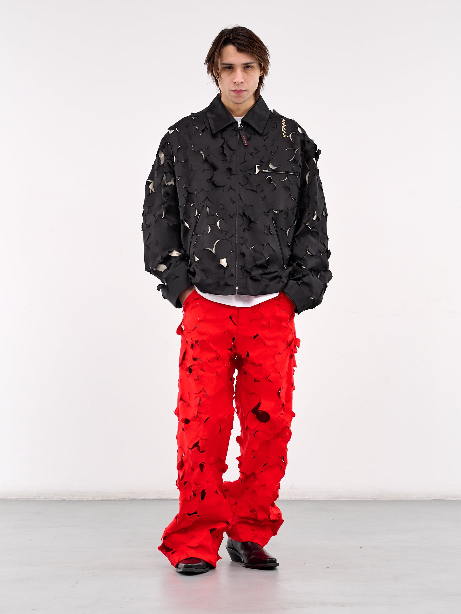 Laser Cut Trousers (PUMU0287S0-USR012-RED)