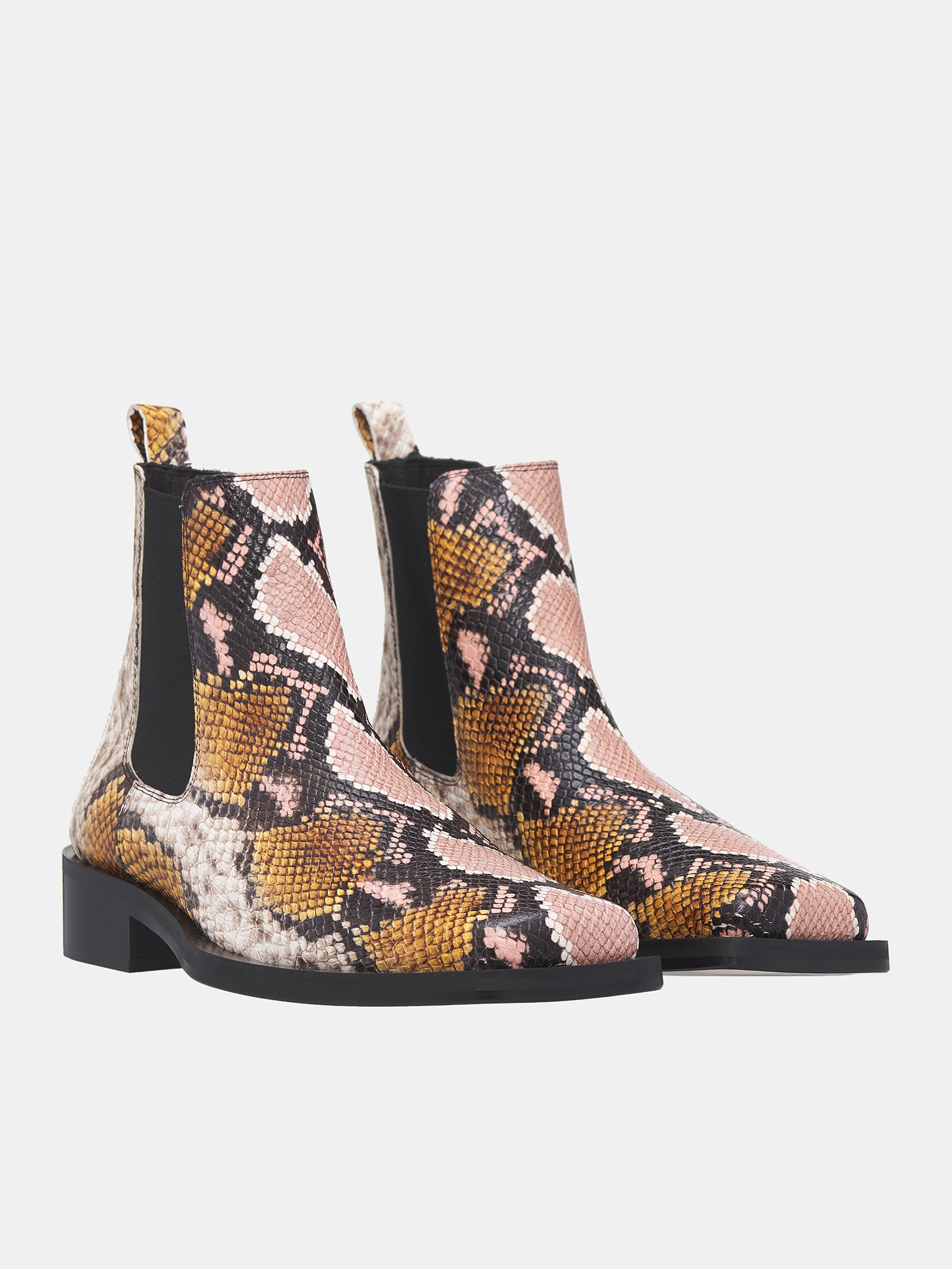 Rick Leather Boots (RICK-M24L840-BLUSH-SNAKE)