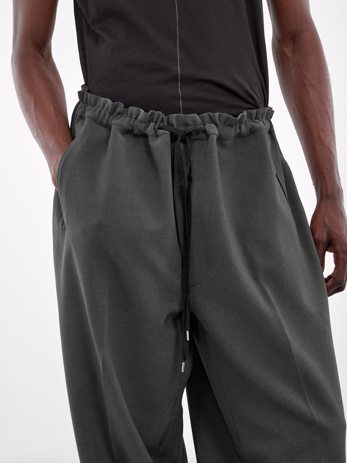 Drawstring Trousers (RM251-014-SLATE-GRAY)