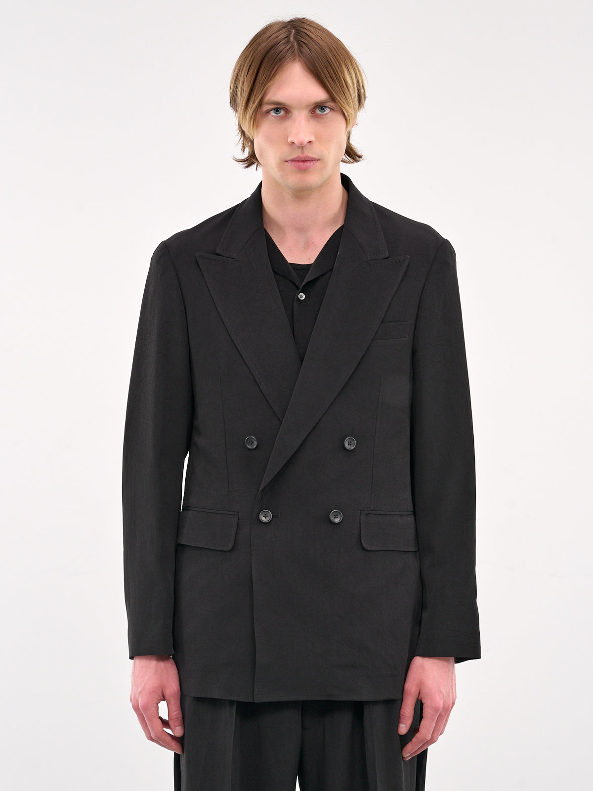 Double-Breasted Blazer (RM251-020-BLACK)