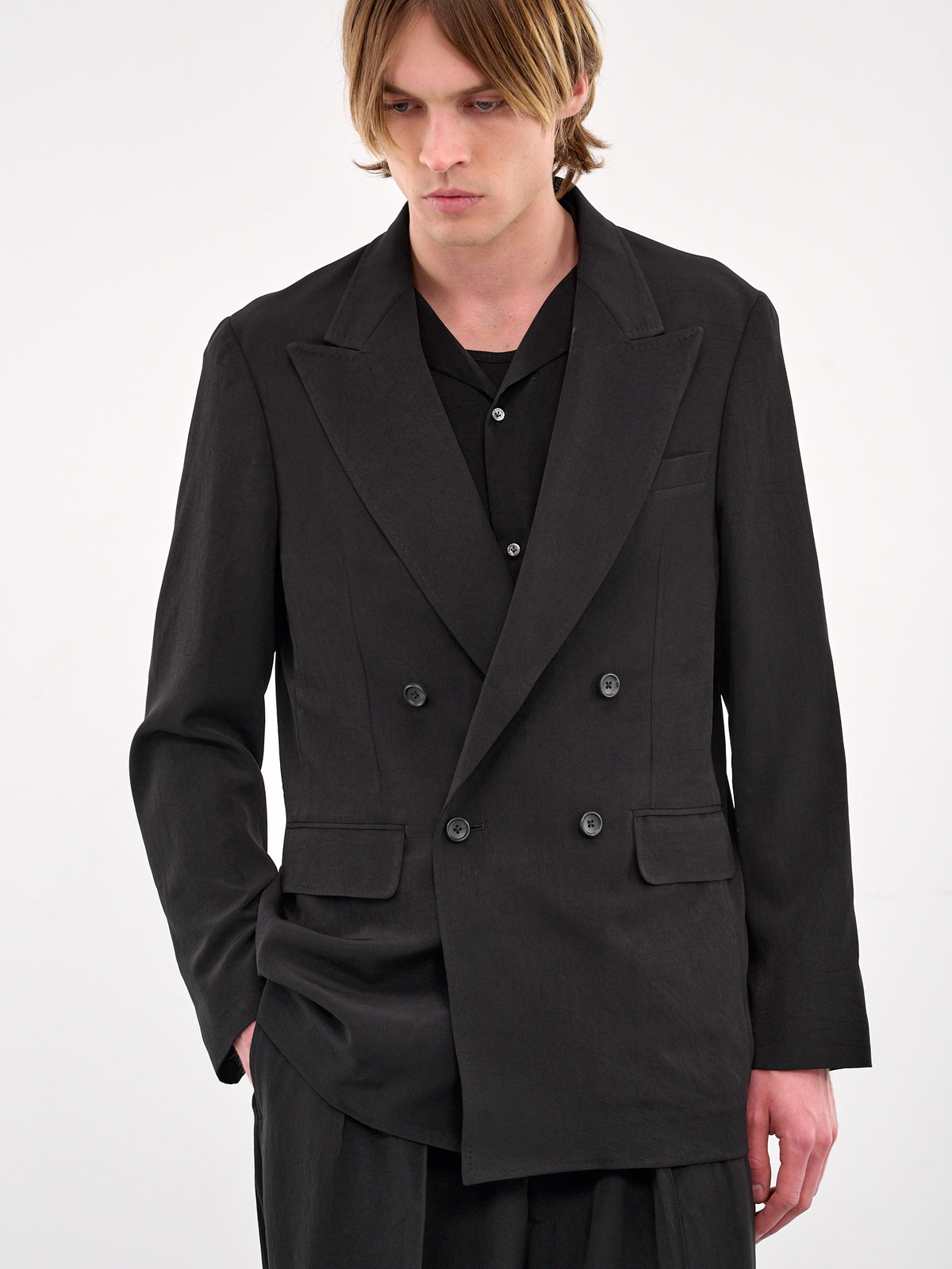 Double-Breasted Blazer (RM251-020-BLACK)