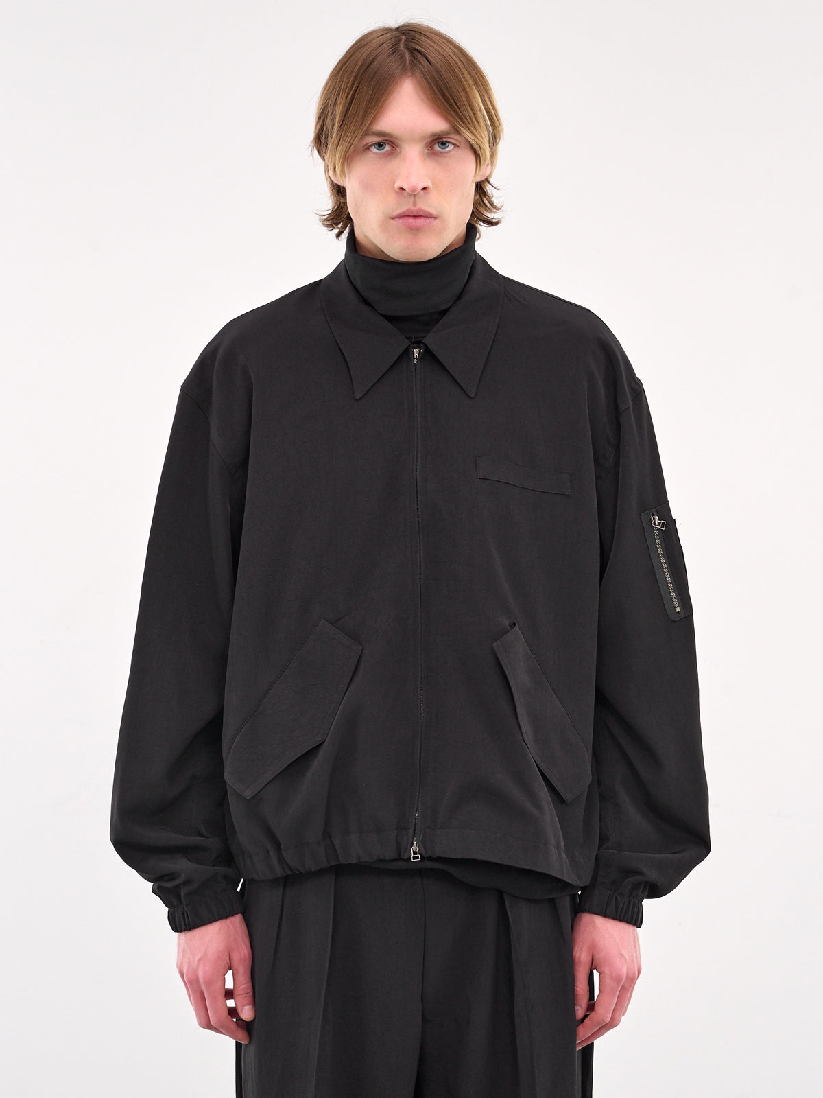 Zip-Up Blouson (RM251-021-BLACK)