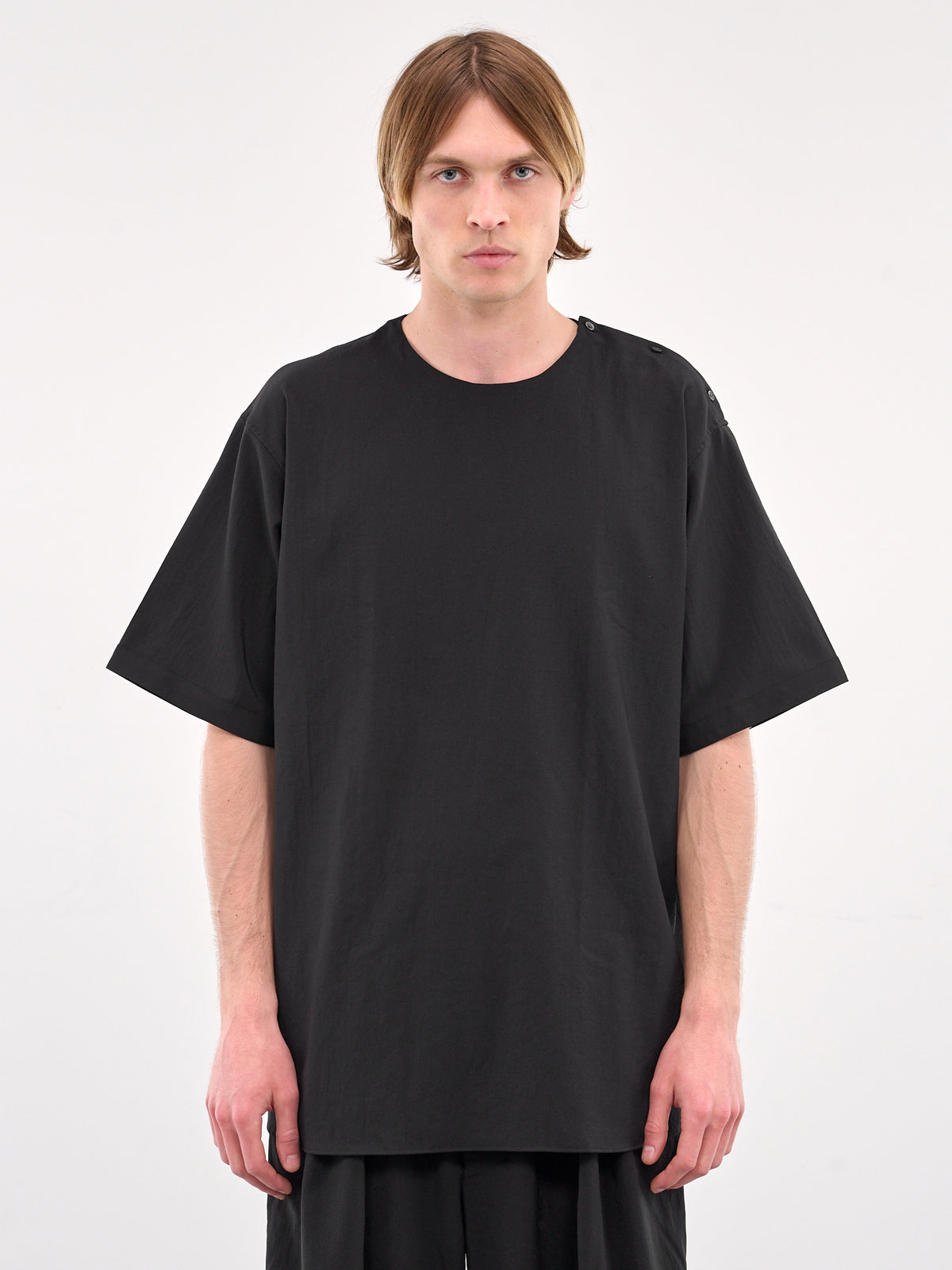 Oversized Button T-Shirt (RM251-030-BLACK)