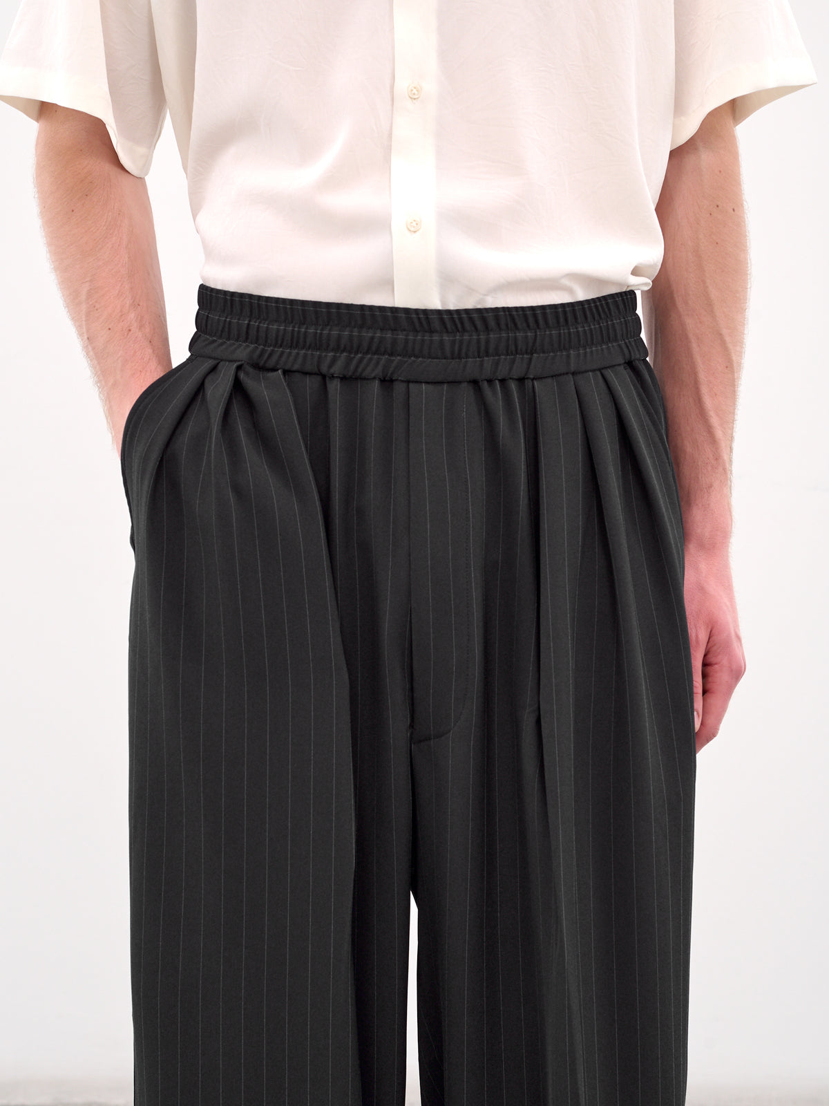 Pinstripe Elasticated Trousers (RM251-031-PINSTRIPE)