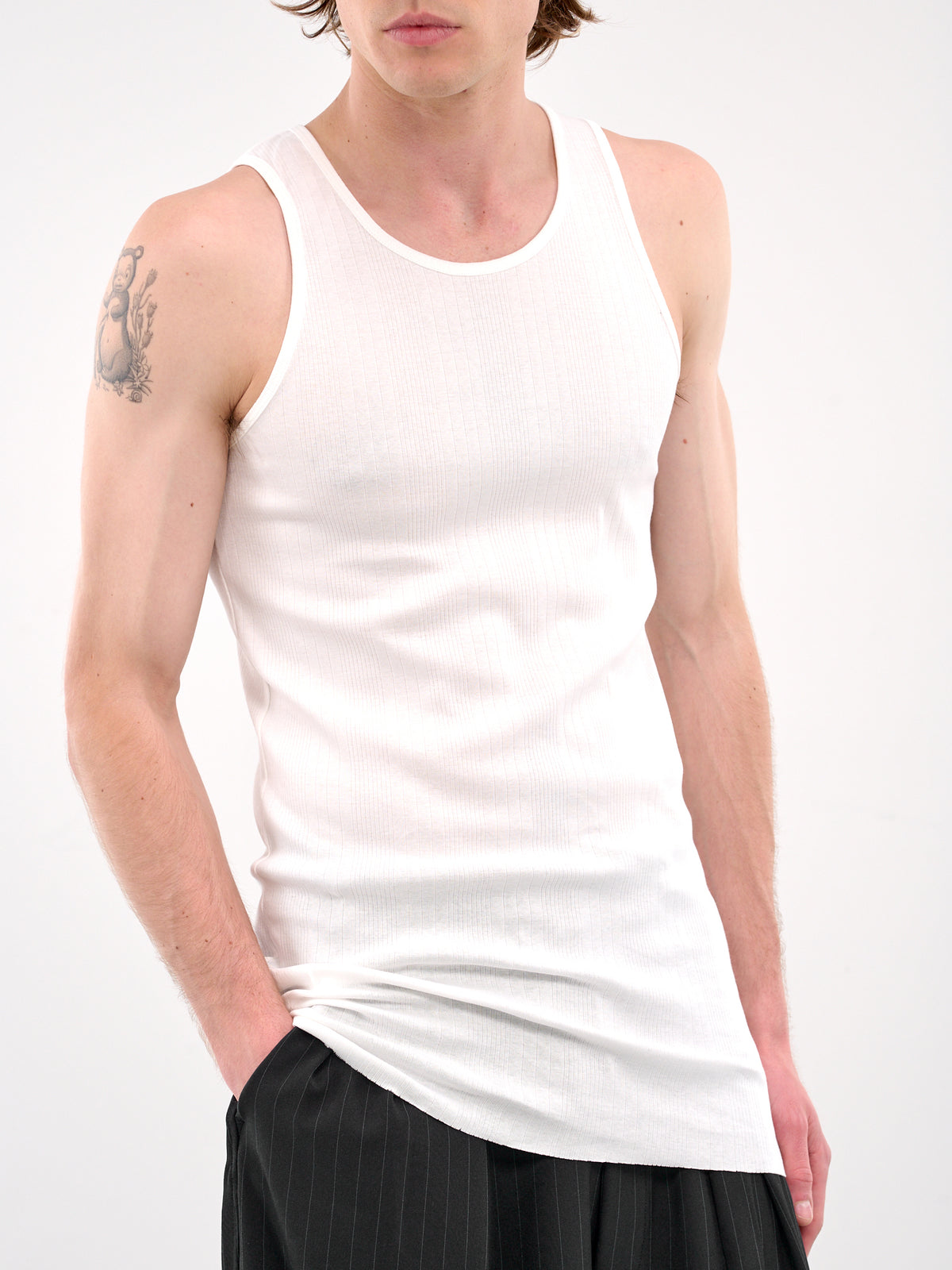 Ribbed Tank Top (RM251-035-WHITE)