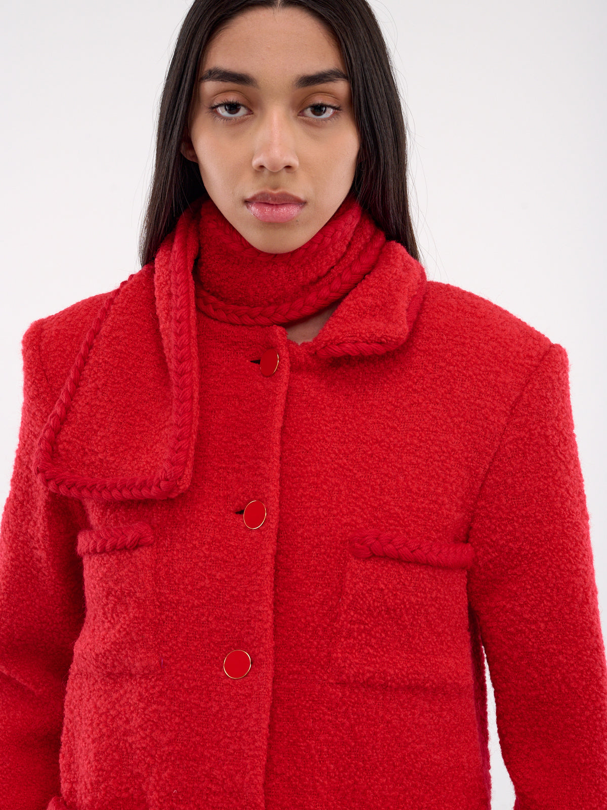 Tweed Short Coat (RR356-S-RED)