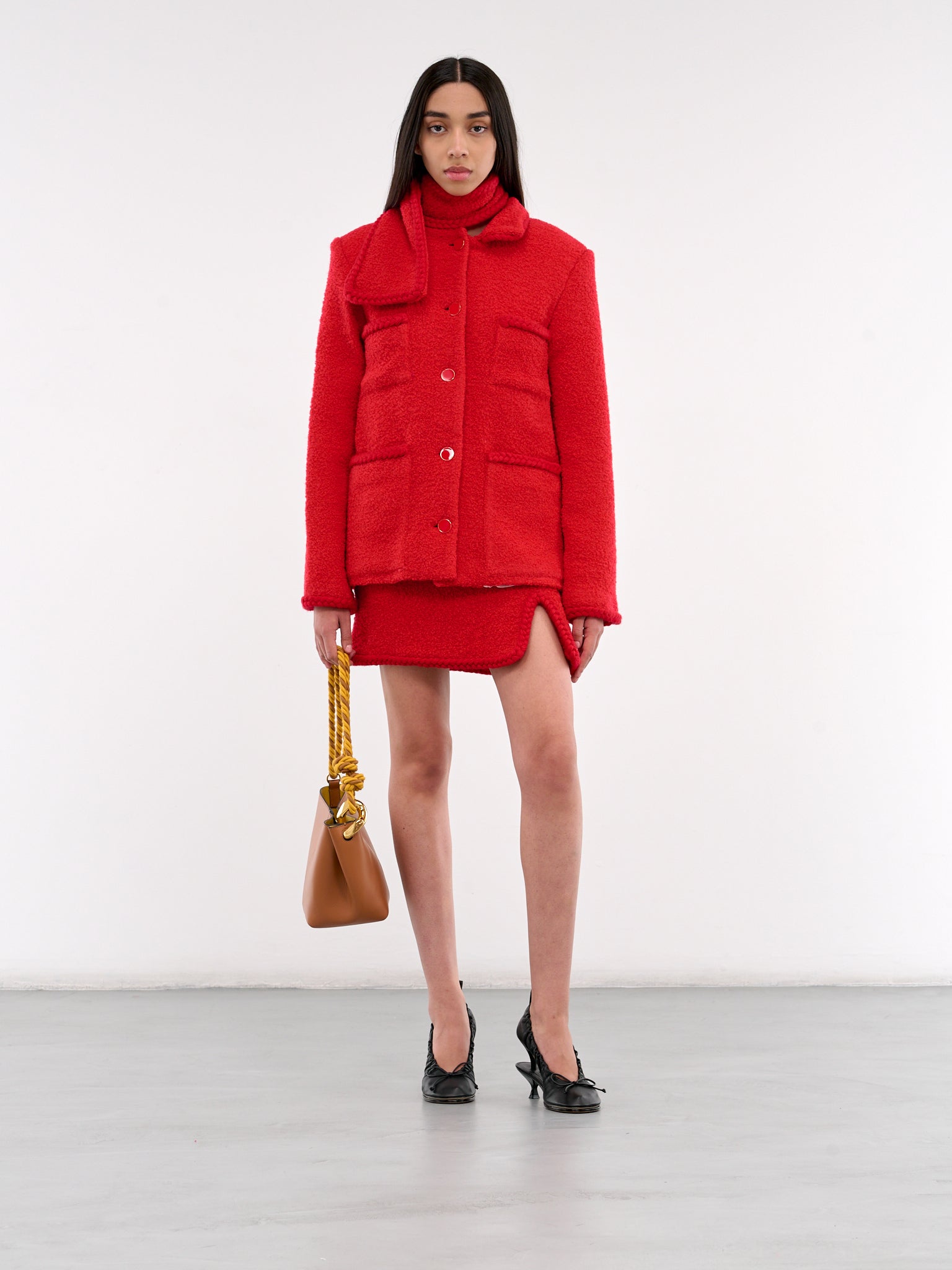 Tweed Short Coat (RR356-S-RED)