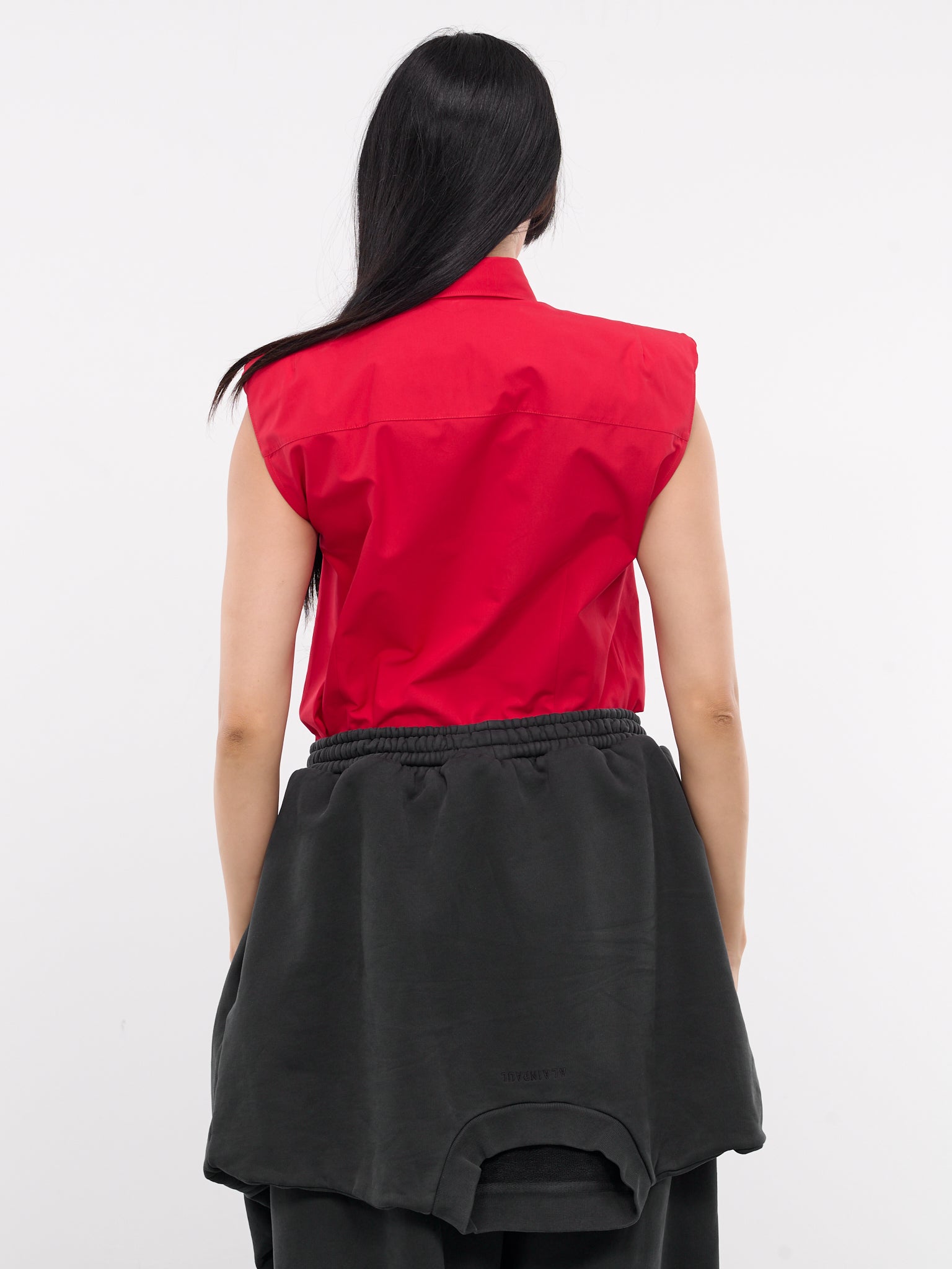 Collarbone Sleeveless Shirt (S1USH05-RED)