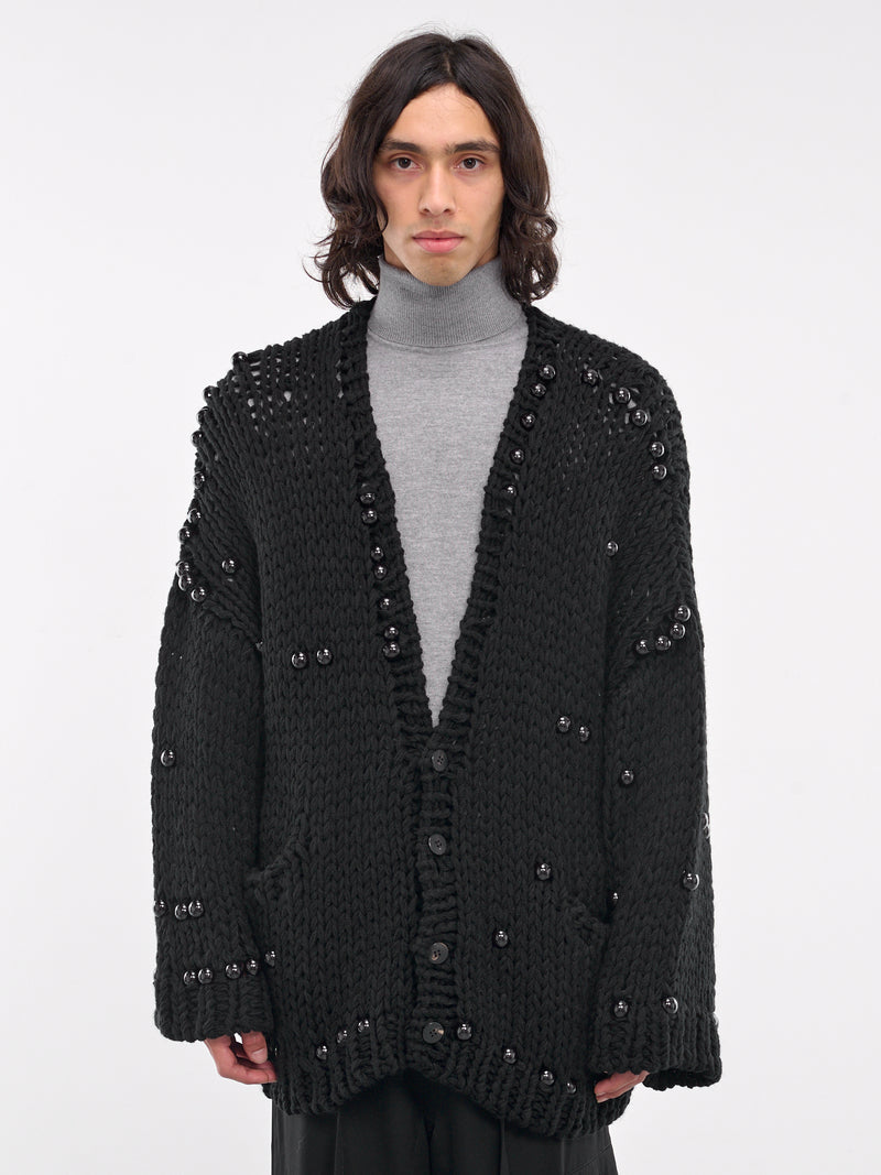 Beaded Knit Cardigan (S24AW20KNT-BLACK)