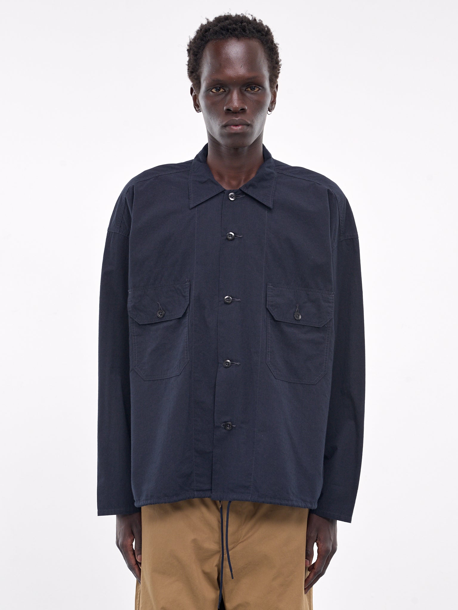 Cotton-Wool Deck Shirt (S24FG009U-DARK-NAVY)