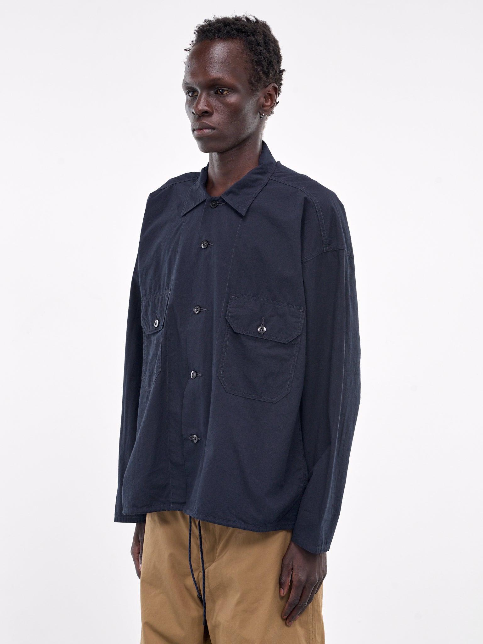 Cotton-Wool Deck Shirt (S24FG009U-DARK-NAVY)