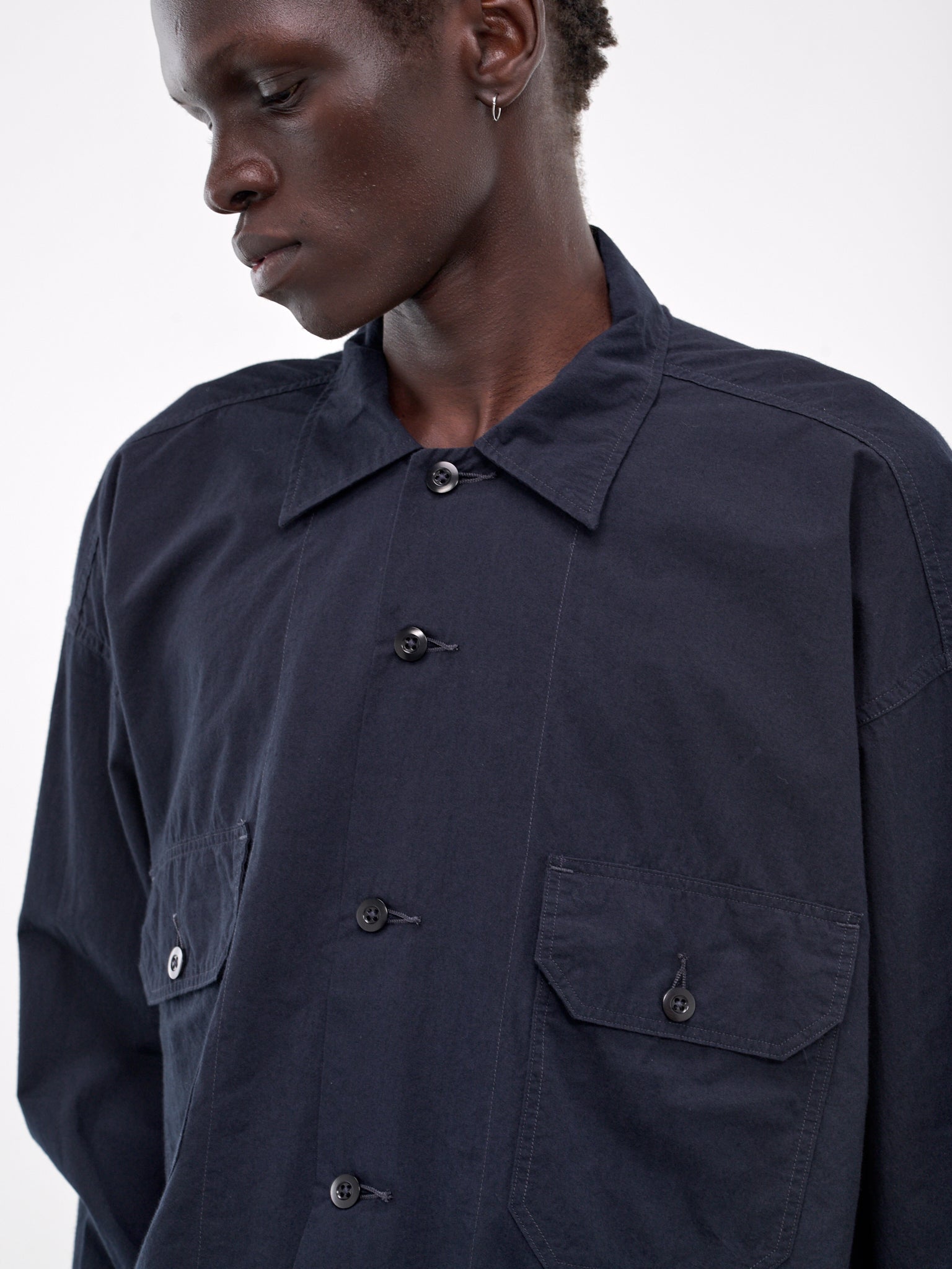 Cotton-Wool Deck Shirt (S24FG009U-DARK-NAVY)