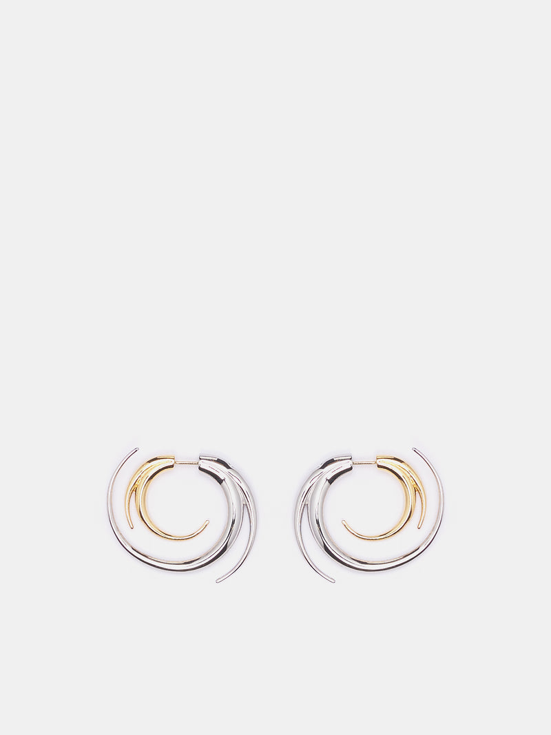 Medium Vortice Earrings (S25-EA012-P-SILVER-GOLD)