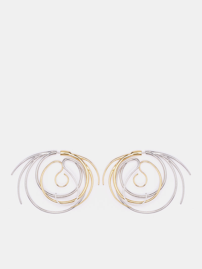 Large Vortice Earrings (S25-EA016-P-SILVER-GOLD)