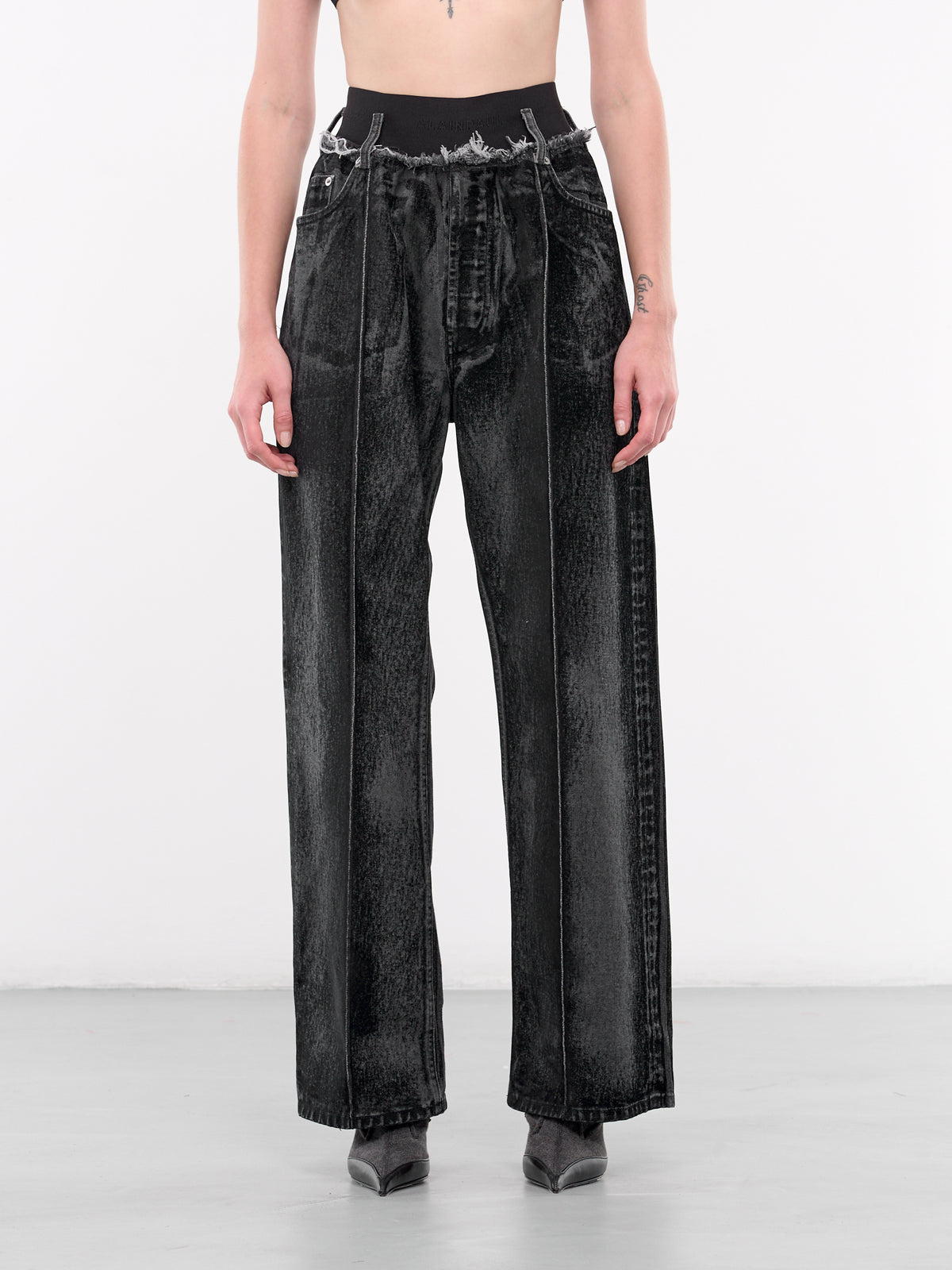 Denim Elasticated Jeans (S2WDEJE01-BLACK-WASH)