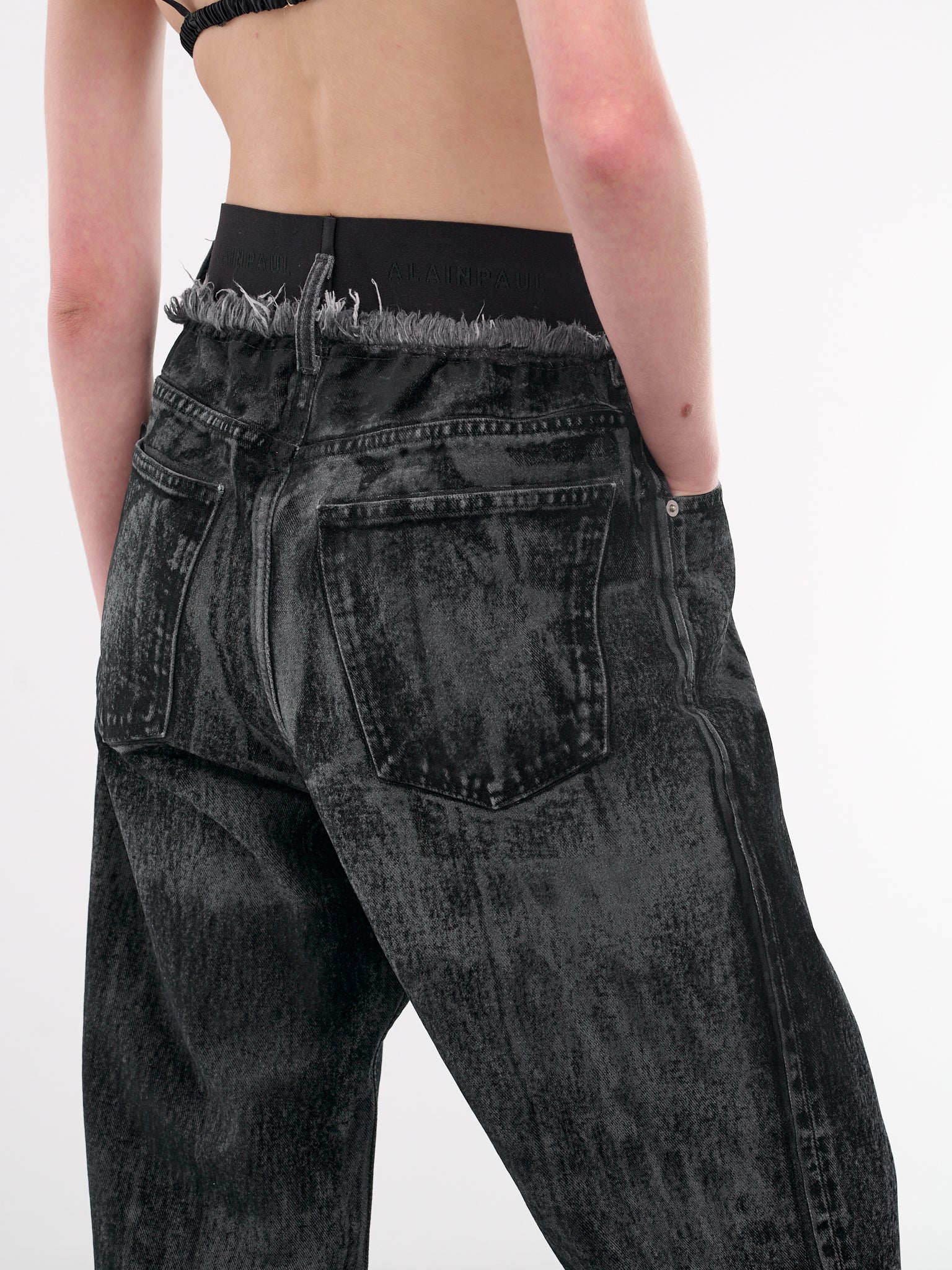 Denim Elasticated Jeans (S2WDEJE01-BLACK-WASH)